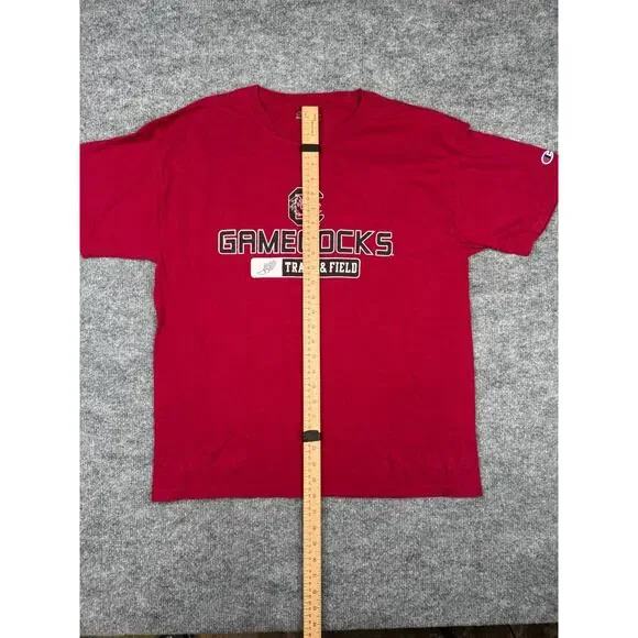Champion South Carolina Gamecocks Track‎ & Field Shirt Men’s Large Red Tee - Picture 6 of 11
